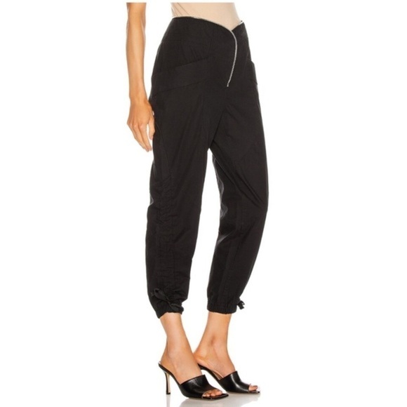 NWT RtA Zelie Curved Zip Detail Trouser Black Pants - Picture 5 of 16
